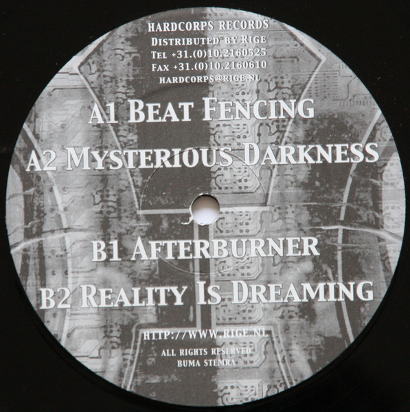 Mysterious Darkness back label
