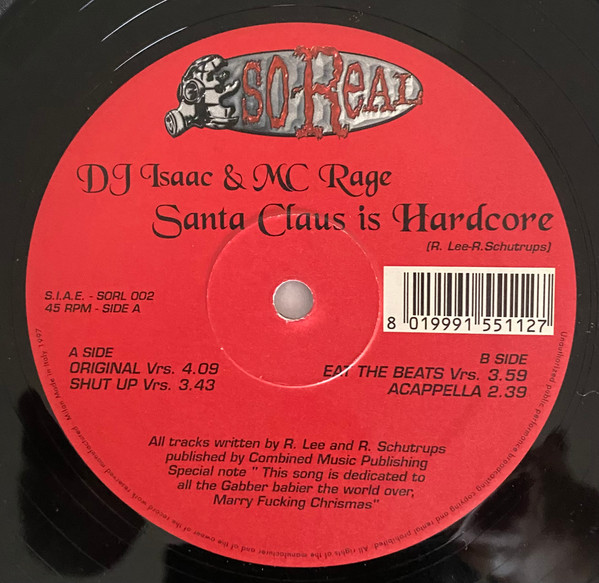 Santa Claus Is Hardcore front label