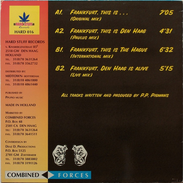 Frankfurt vs. Den Haag back cover