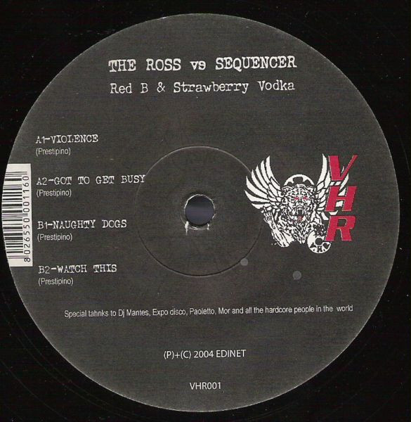 Red B & Strawberry Vodka back label