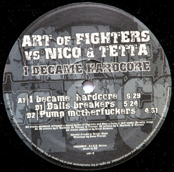 I Became Hardcore front label