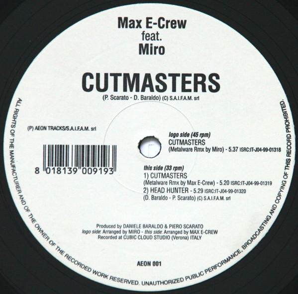 Cutmasters front cover