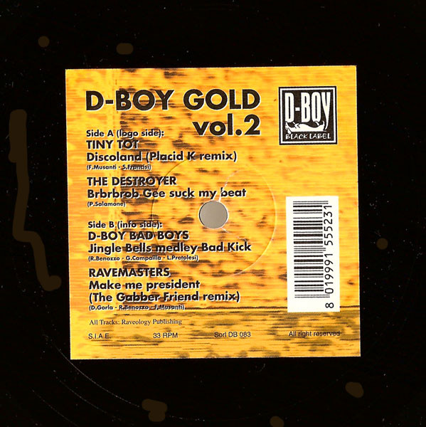 D-Boy Gold Vol. 2 front label
