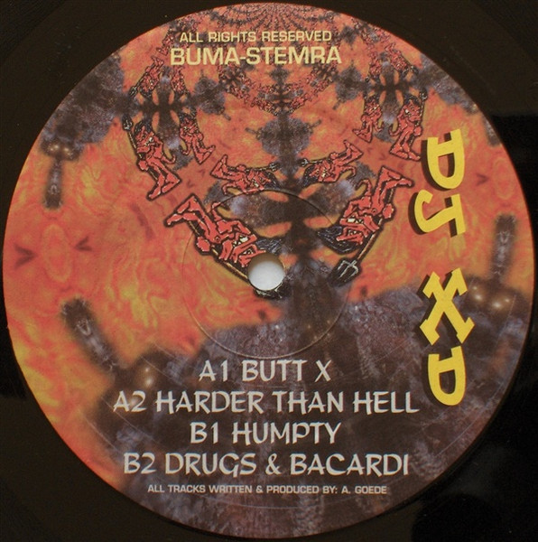 Butt X front label