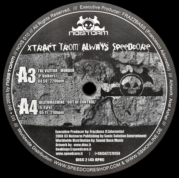 Xtract From Always Speedcore back label