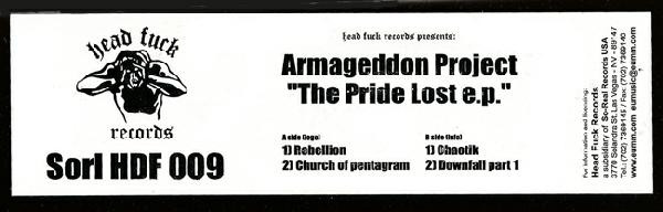 The Pride Lost E.P. front label