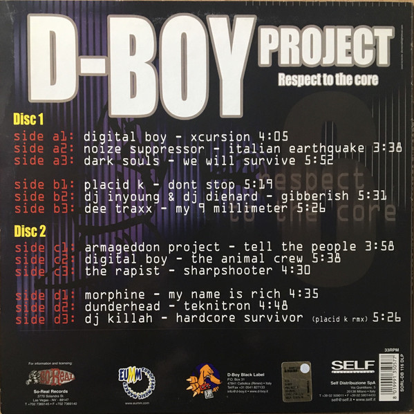 D-Boy Project 6 - Respect To The Core back cover