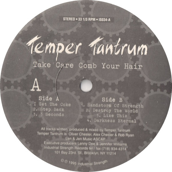 Take Care, Comb Your Hair front label