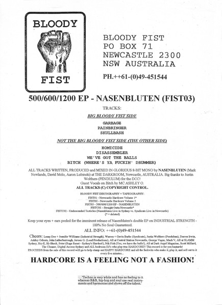 500/600/1200 EP back label