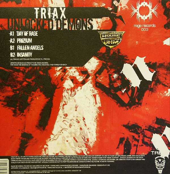 Unlocked Demons E.P. back cover