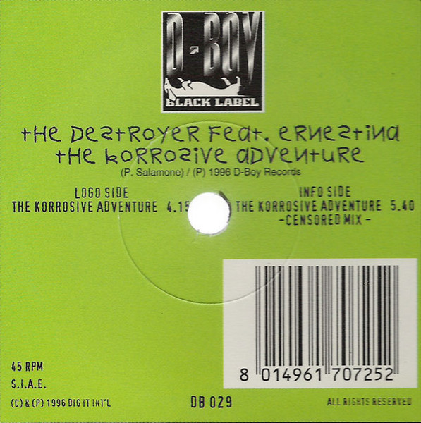 The Korrosive Adventure front label