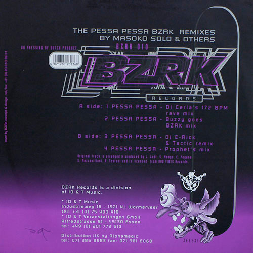 Pessa Pessa (BZRK Remixes) back cover