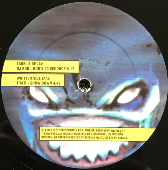 DJ Rob's 20 Seconds / Show Down back label