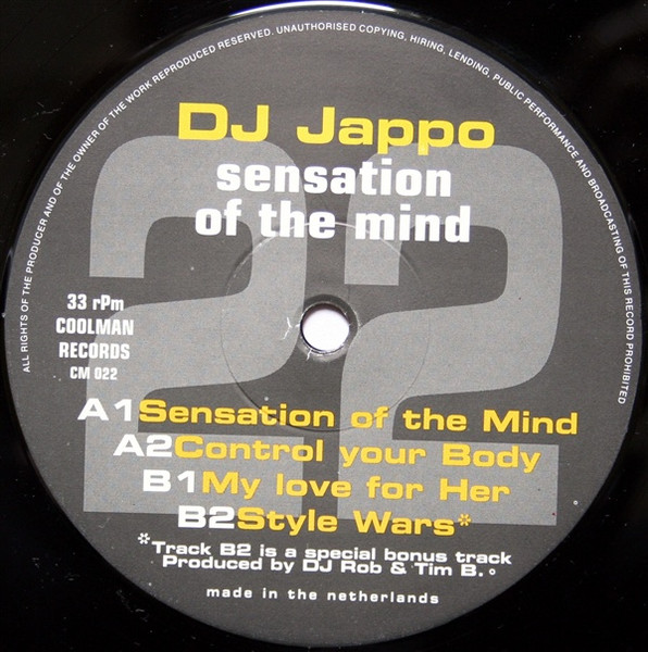 Sensation Of The Mind front label