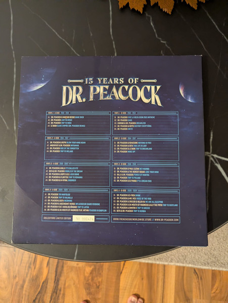 15 Years Of Dr. Peacock back label