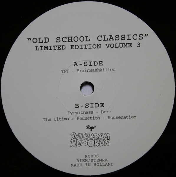 Old School Classics Limited Edition Volume 3 front label
