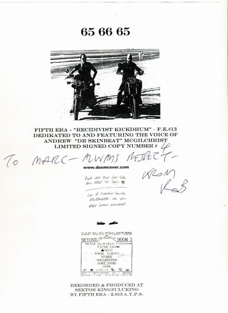 Recidivist Kickdrum E.P. front label