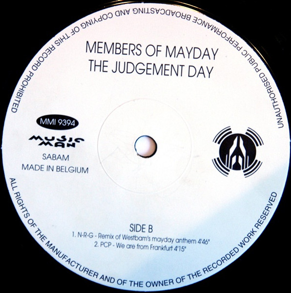 The Judgement Day - The Mayday Compilation Vol. 3 back label