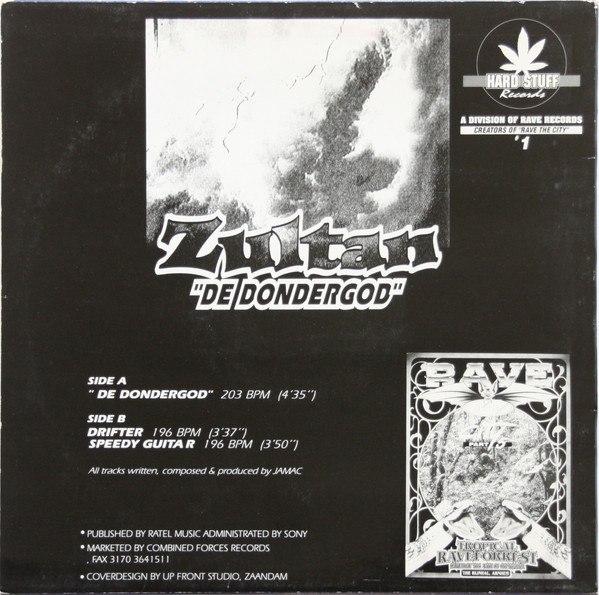 "De Dondergod" back cover