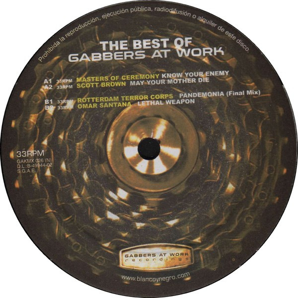 The Best Of Gabbers At Work Vol. 2 back cover