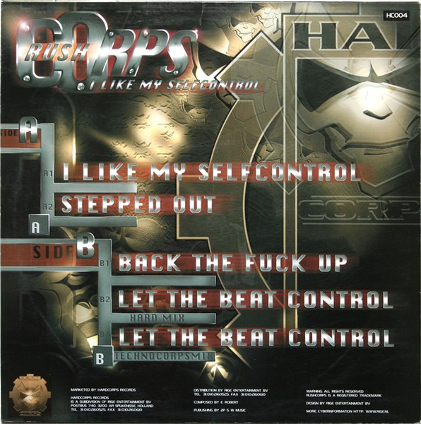 I Like My Selfcontrol back cover