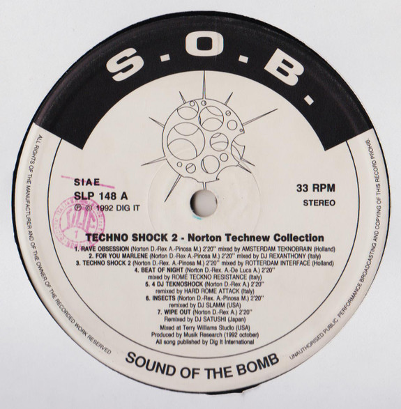 Techno Shock 2 front label