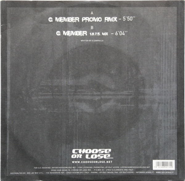 G Member (Remix) back cover