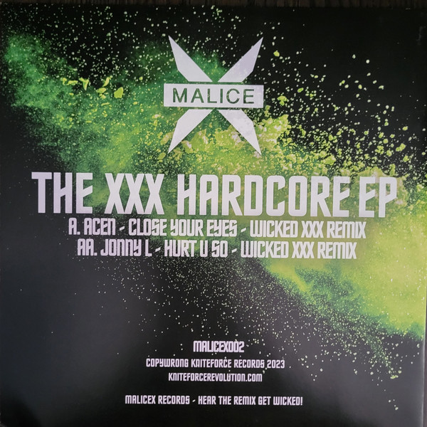 The XXX Hardcore EP back cover