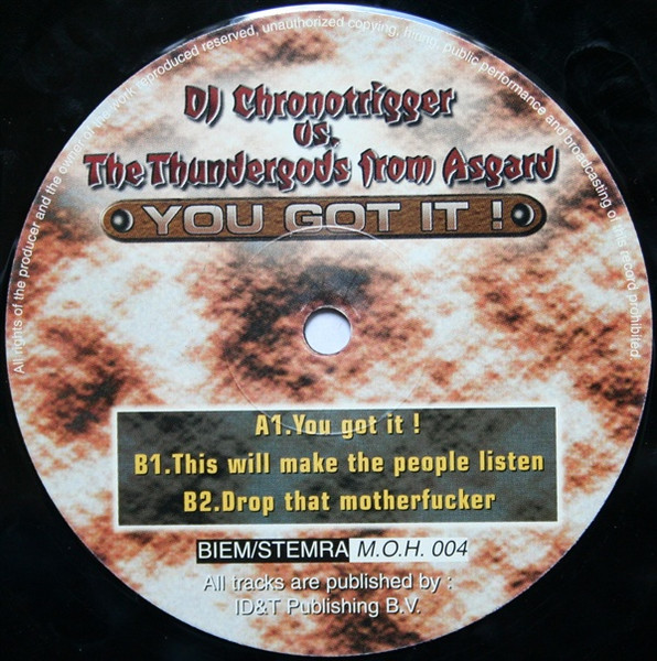 You Got It ! front label