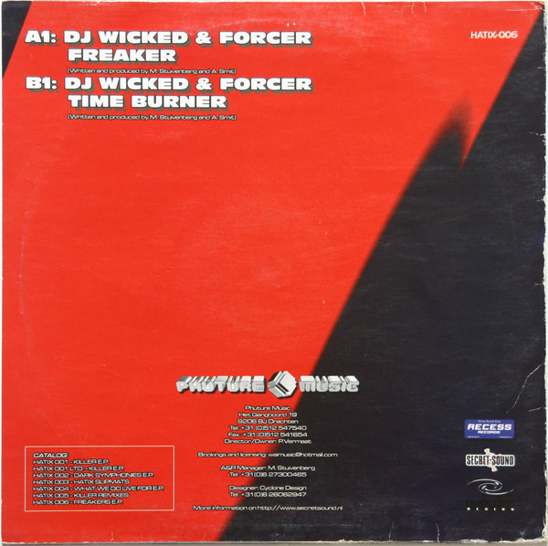 Freakers E.P. back cover