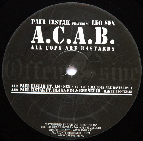 A.C.A.B. (All Cops Are Bastards) / Retaliate back label
