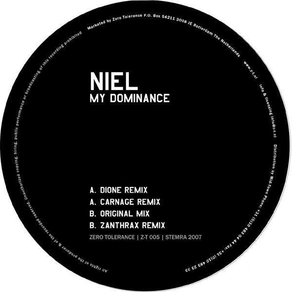 My Dominance back label