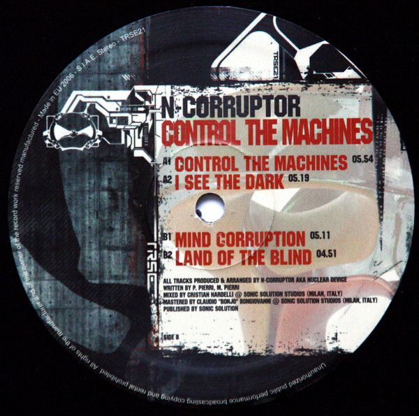 Control The Machines front label