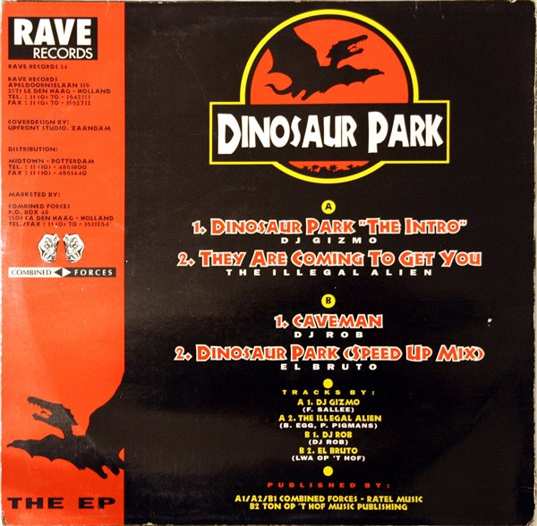 Dinosaur Park - The EP back cover