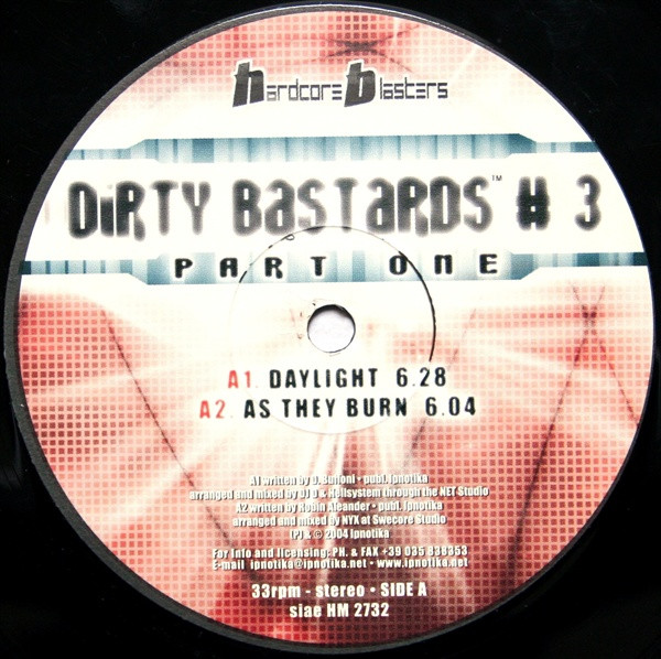 Dirty Bastards # 3 Part One front label