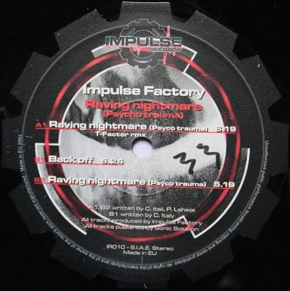 Raving Nightmare (Psycho Trauma) front label