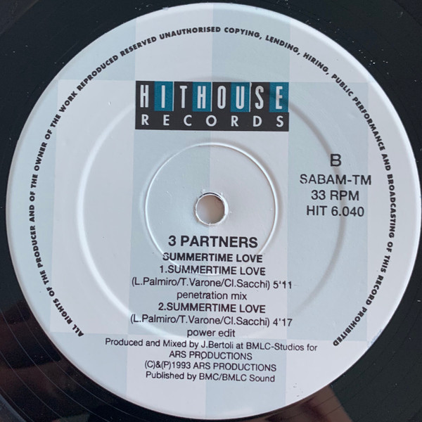 Summertime Love back label