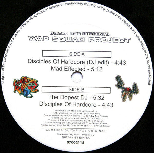 Disciples Of Hardcore front label