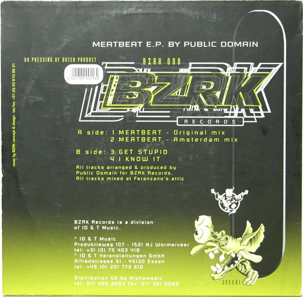 Meatbeat E.P. back cover