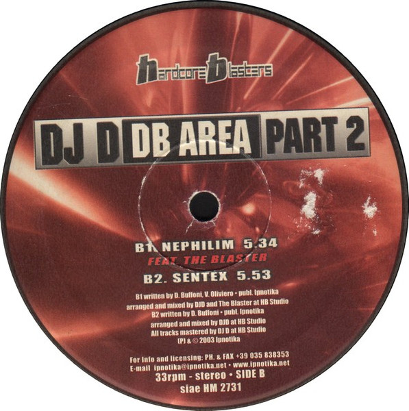 DB Area Part 2 front label