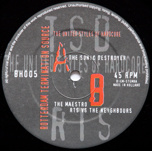 The United Styles Of Hardcore front label