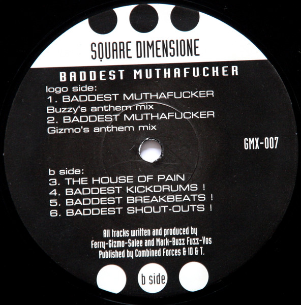 Baddest Muthafucker front label