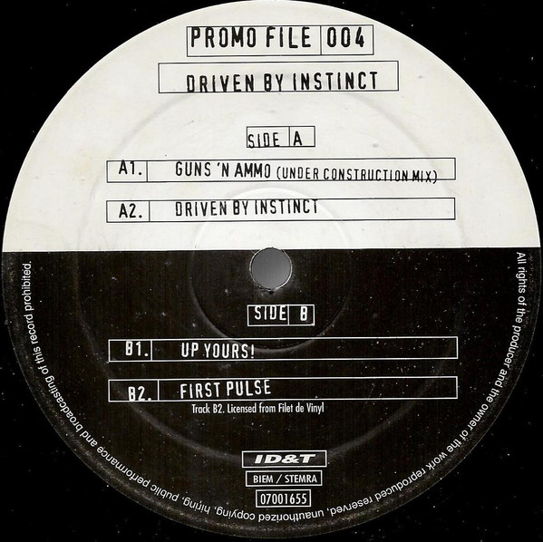 Driven By Instinct front label