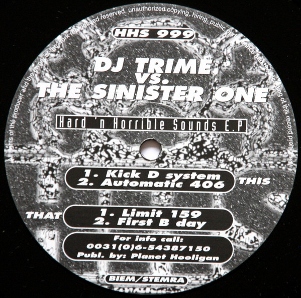 Hard 'n Horrible Sounds E.P back cover