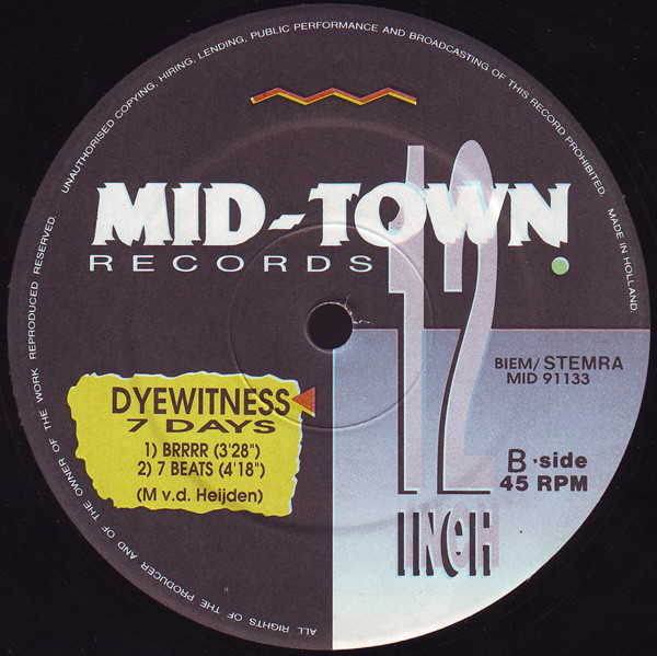 Seven Days back label