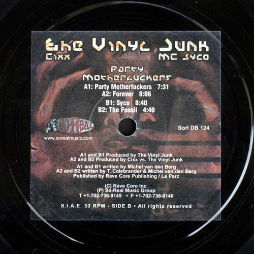 Party Motherfuckers back label